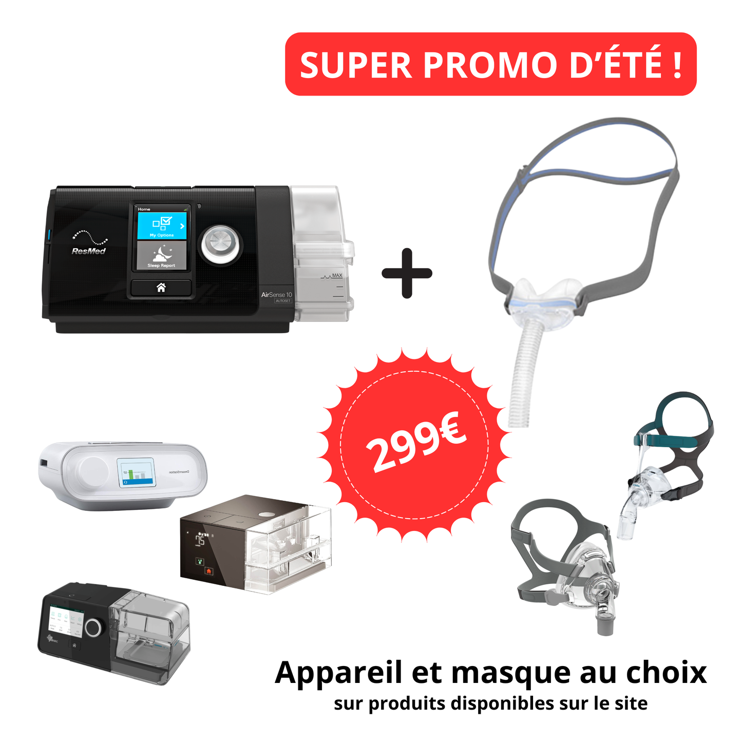 AirSense 10 Resmed + masque nasal